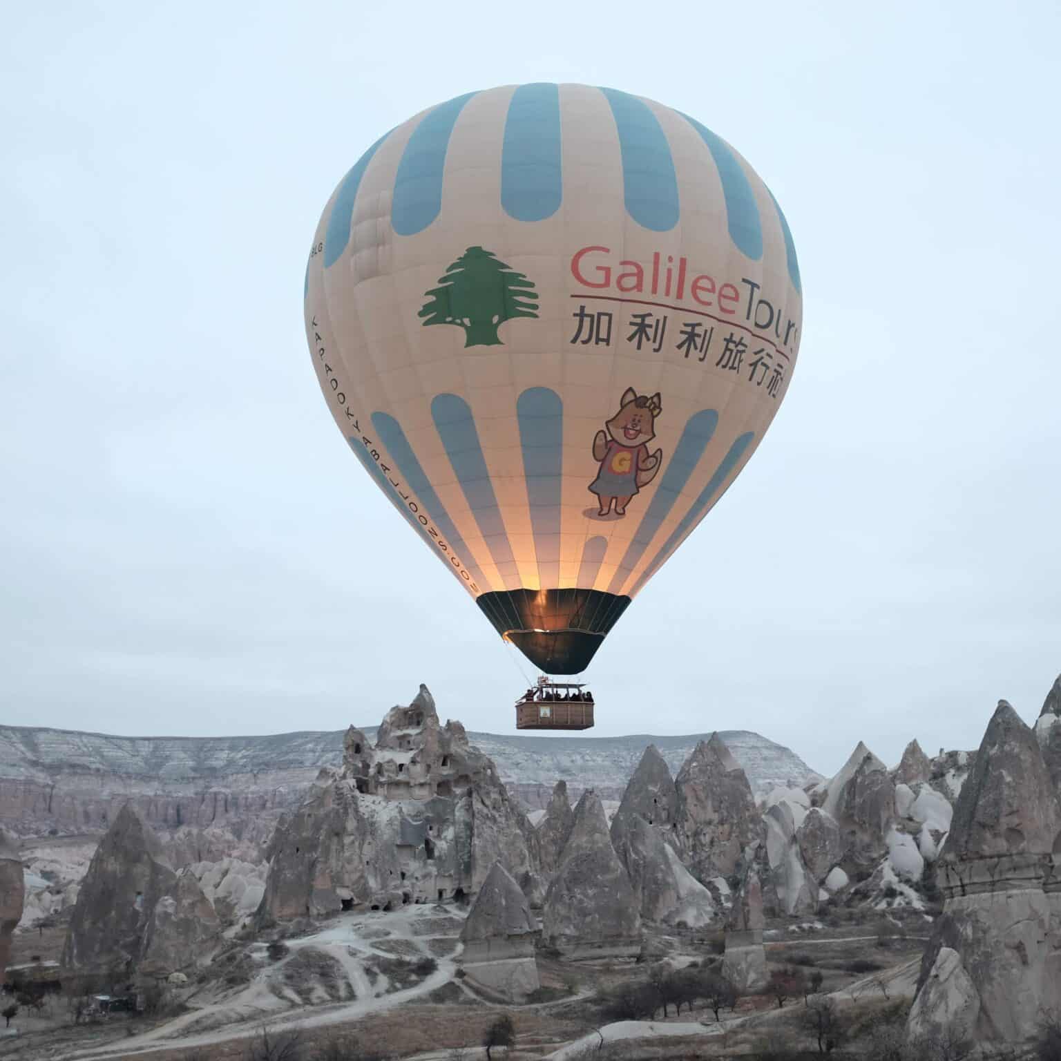 Hot air balloon in Cappadocia